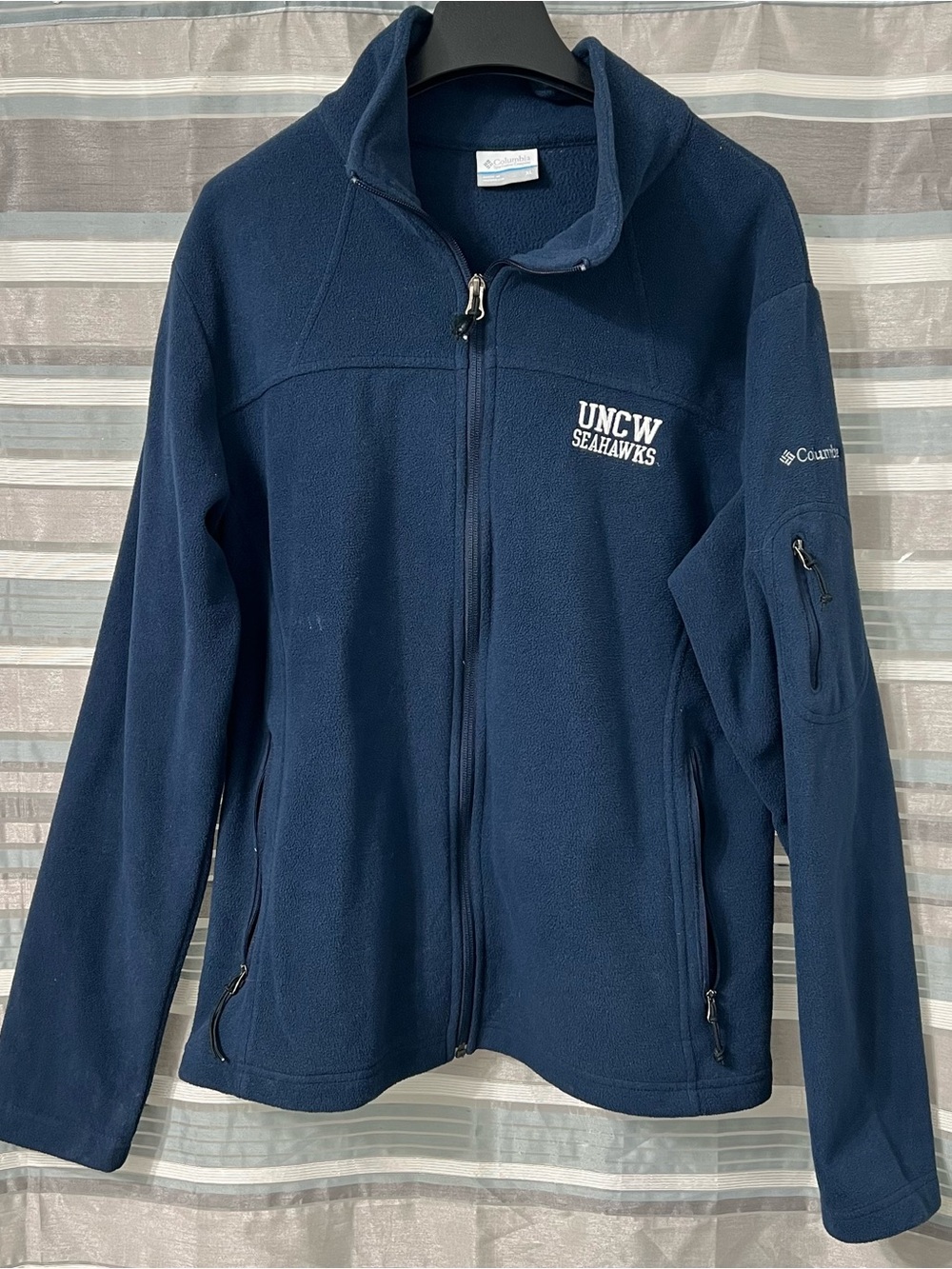 Columbia UNCW Seahawks Navy Full-Zip Fleece Jacket